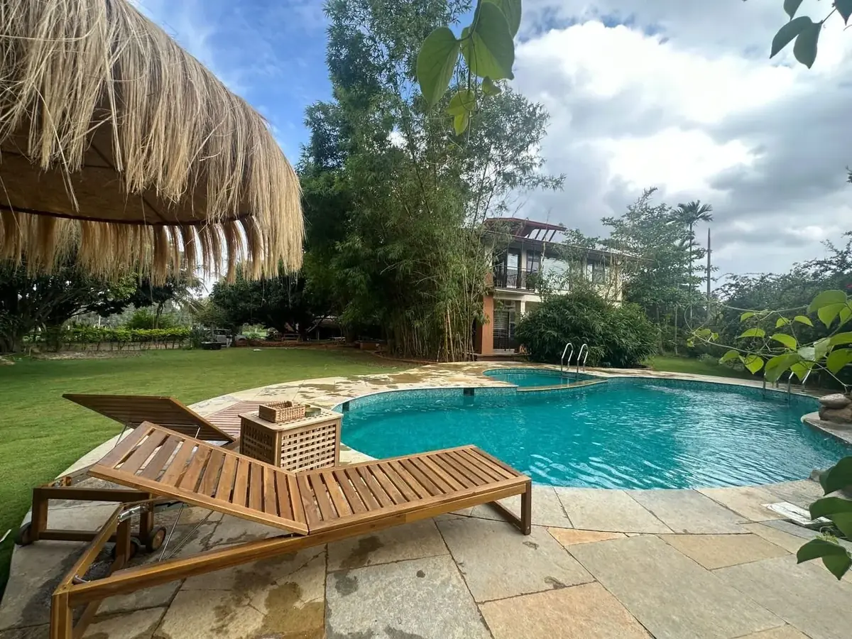 Private pool at Boho Orchards, Malur