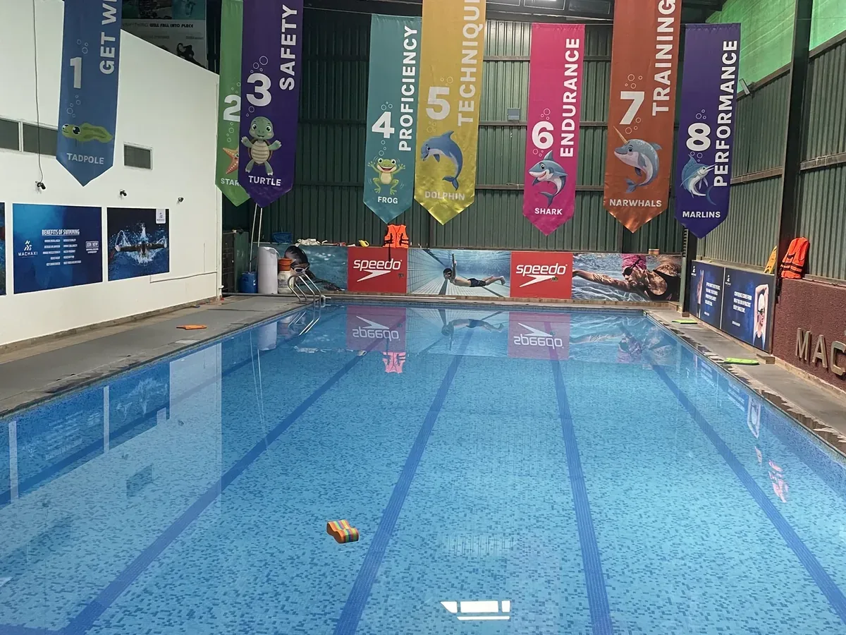 Swimming pool at Machaxxi, Bangalore