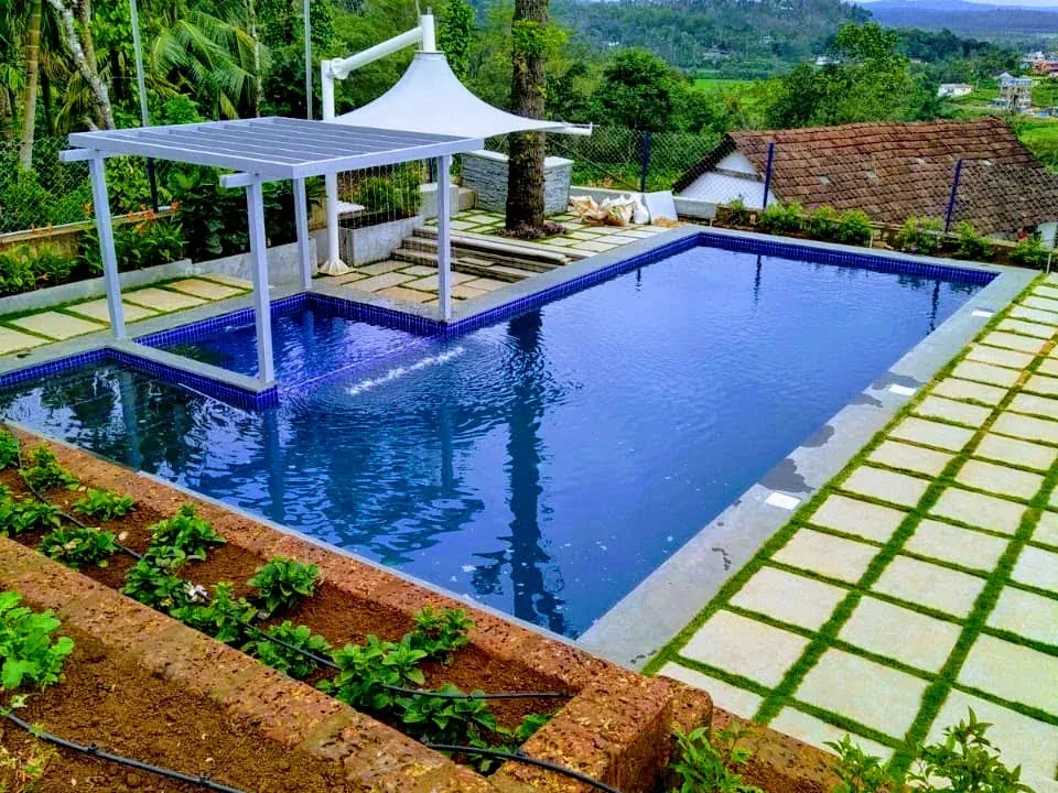 Swimming pool at Vikram, Sakleshpur