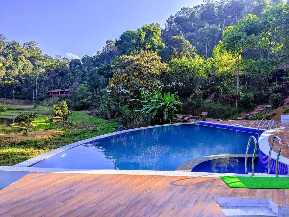 Infinity pool at Three Hills, Coorg